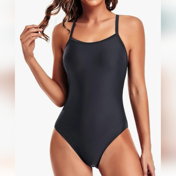 Athletic one piece swimsuit. tummy control black sz XS - Picture 3 of 8